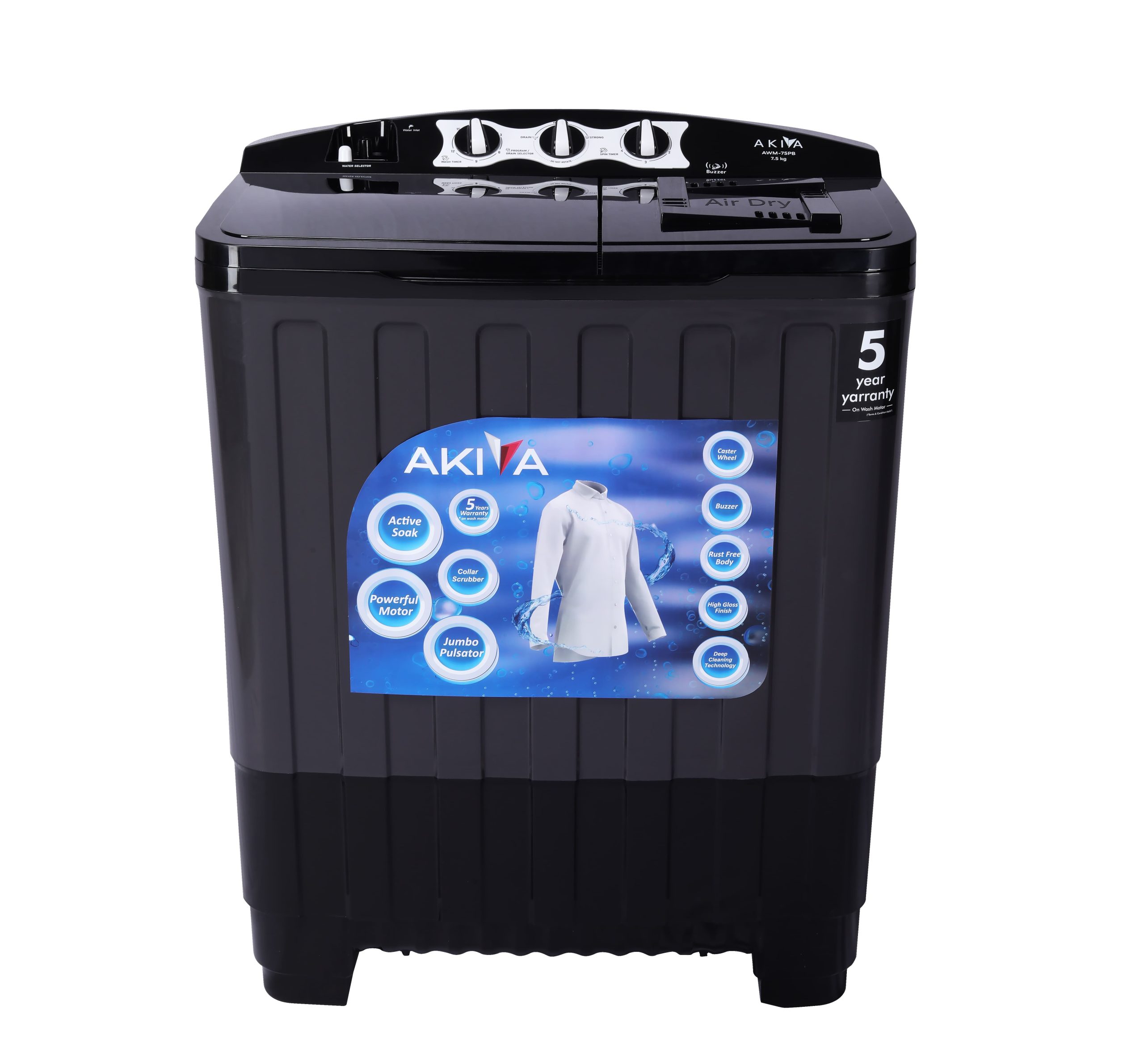 AKIVA Semi-Automatic Washing Machine (AWM-75PB)